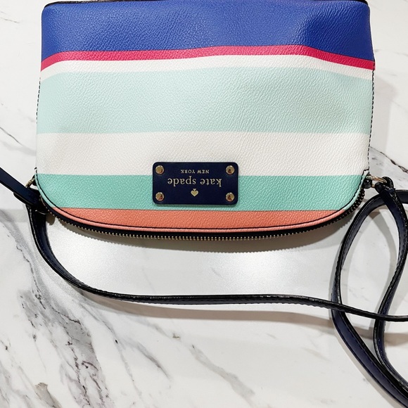 Kate Spade Striped Crossbody Purse - Picture 8 of 14